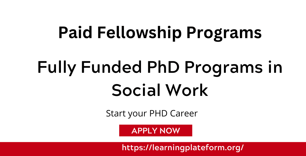 phd in social work fully funded
